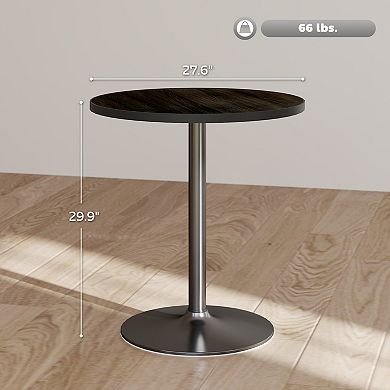HOMCOM Round Dining Table, Kitchen Table for 2-4 People