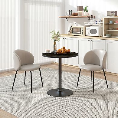 HOMCOM Round Dining Table, Kitchen Table for 2-4 People