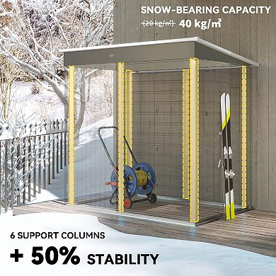 Outsunny 6ft x 4' Metal Garden Shed, Tool Shed w/Lockable Door