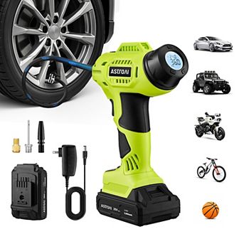 AstroAI Cordless Tire Inflator Air Compressor 20V Rechargeable Battery Powered 160PSI