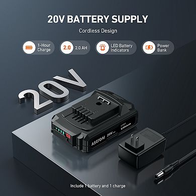 AstroAI Cordless Tire Inflator Air Compressor 20V Rechargeable Battery Powered 160PSI