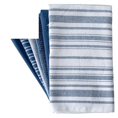 Lux Decor 6 Piece Kitchen Towels Set 16x26 100% Cotton Terry Cloth Ultra Absorbent, Soft, Durable