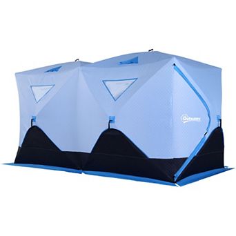 Outsunny Ice Fishing Shelter for 8, Pop Up Ice Tent