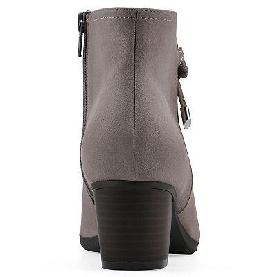 Called to Surf Canvas and Leather Slip-On Ankle Boots in Light Gray Stylish Women main image 3