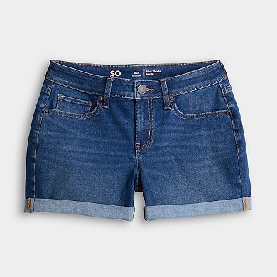 Juniors' SO® Curvy Size Low Rise Midi Shorts