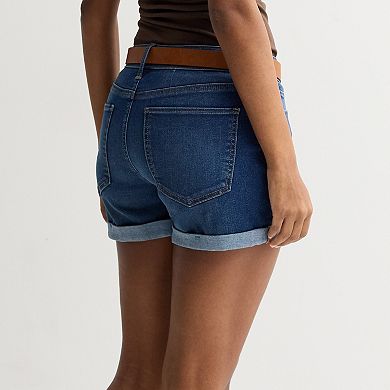 Juniors' SO® Curvy Size Low Rise Midi Shorts