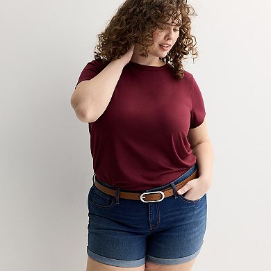Juniors' Plus Size SO® Low Rise Midi Shorts