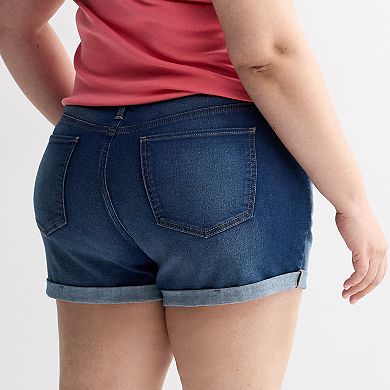 Juniors' Plus Size SO® Low Rise Midi Shorts