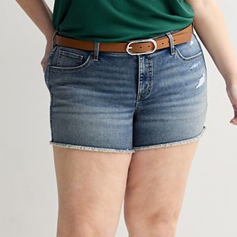 Juniors' Plus Size SO® Low Rise Midi Shorts
