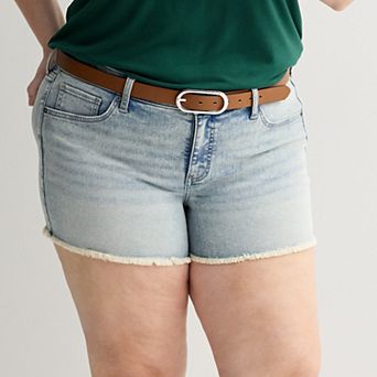 Juniors' Plus Size SO® Low Rise Midi Shorts