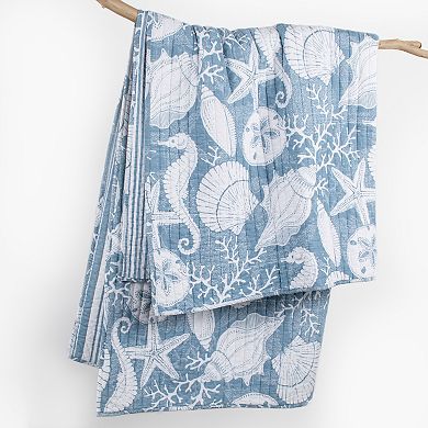 Levtex Home Stillwater Denim Quilted Throw Blanket