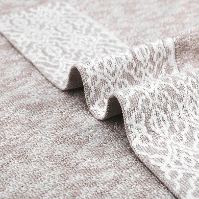Geometry Pattern Hand Towels Cotton Absorbent Soft Bathroom Hand Towel 2 Pack 13x28 Inch