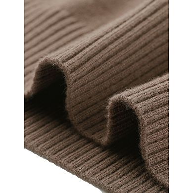 Women's V Neck Sweater Long Sleeve Striped Pullover Soft Fall Casual Sweaters