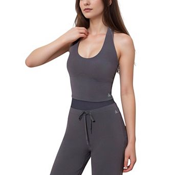 Women's Halter Active Tank Top with Stretch Fit and Built-In Light Support Shelf