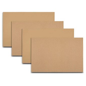 Dainty Home Exeter Reversible Premium Faux Leather 12" x 18" Rectangular Placemats Set of 4