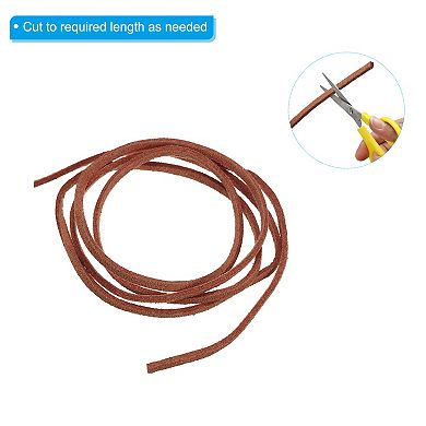 5.5 Yards x 3mm Faux Suede Leather Cord, Leather Lace String for Beading Making DIY Crafts