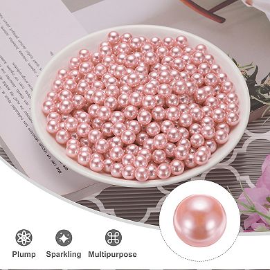 500Pcs Faux Pearl for Vase Filler, 10mm No Hole ABS Round Pearls for Crafting, Jewelry Making