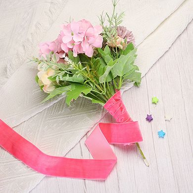 Velvet Ribbon 1 1/2 Inch x 25 Yard Single Face Spool Silky for Gift Wrapping