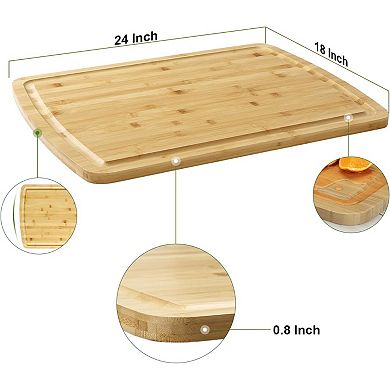 Extra Large Cutting Board, Meal Prep & Serving Wooden Cutting Board for Kitchen