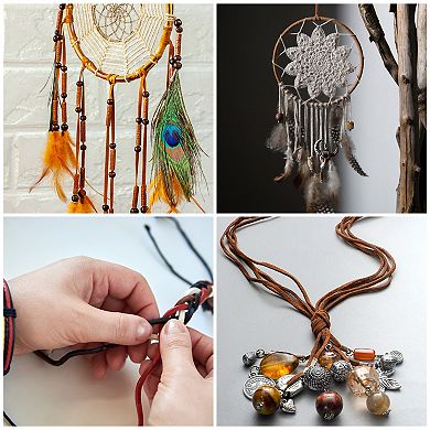 5.5 Yards x 3mm Faux Suede Leather Cord, Leather Lace String for Beading Making DIY Crafts