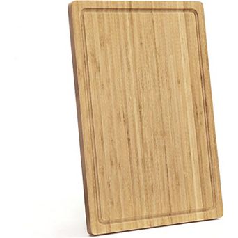 Wood Cutting Board for Kitchen, Wooden Butcher Block for Meat and Vegetables
