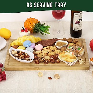 Wood Cutting Board for Kitchen, Wooden Butcher Block for Meat and Vegetables