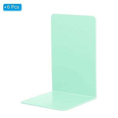 Acrylic Bookends, 6 Pcs L-shaped Book Ends for Shelves Magazine Stand