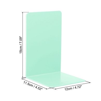 Acrylic Bookends, 6 Pcs L-shaped Book Ends for Shelves Magazine Stand