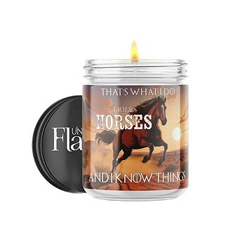 I Ride Horses and I Know Things 16-oz Candle Jar - Black Ice