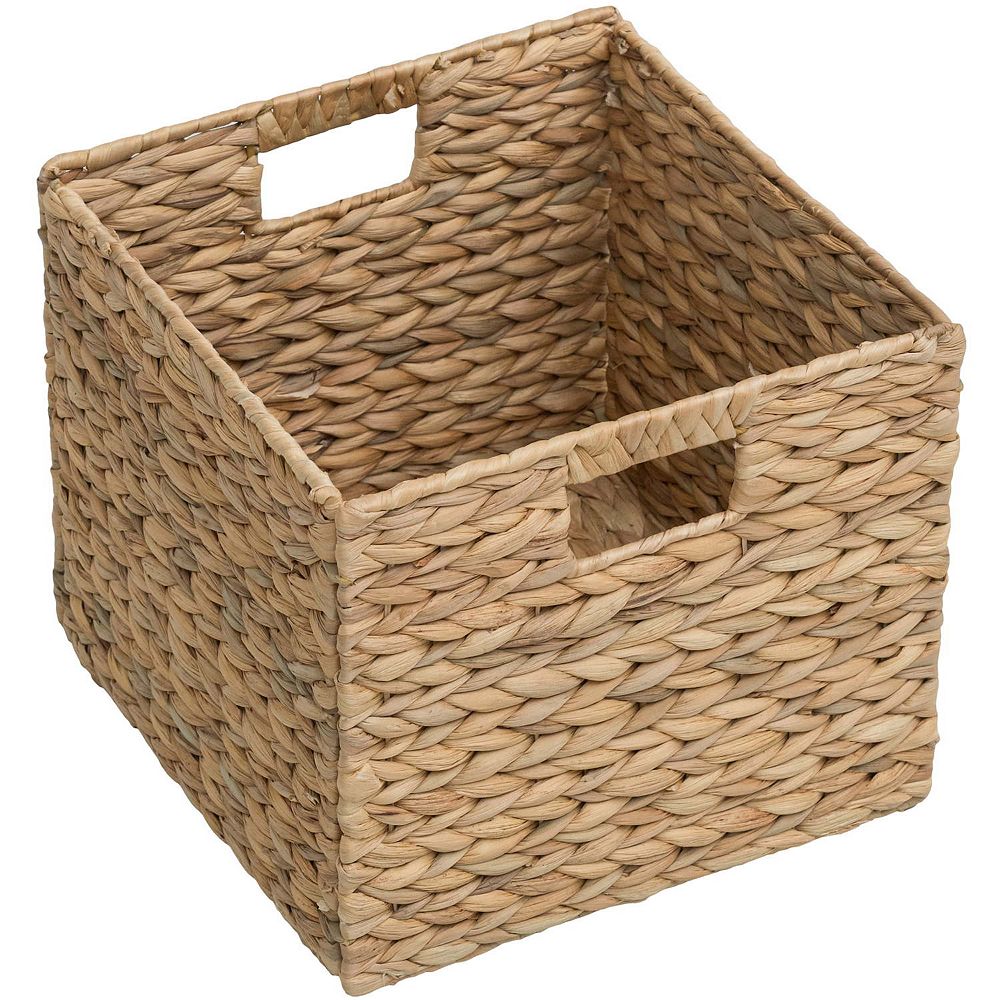 eHemco Large Square Woven Hyacinth Wicker Pantry Storage Baskets with ...
