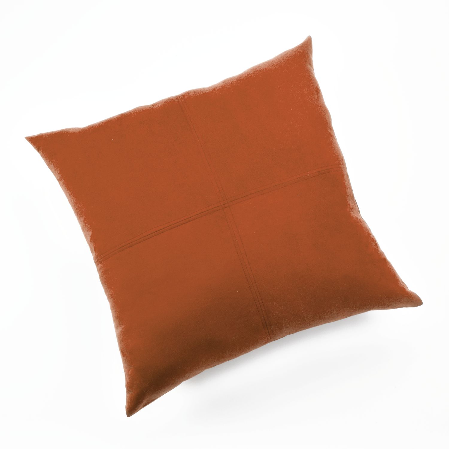 orange fuzzy pillow