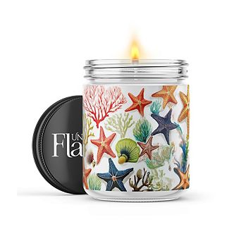 Colorful Starfish 16-oz Candle Jar - Black Ice