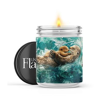 Sea Otters 16-oz Candle Jar - Mahogany Teakwood