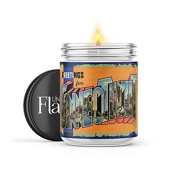 Greetings From Connecticut 16-oz Candle Jar - Warm Vanilla Sugar