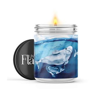 Beluga Whales 16-oz Candle Jar - Black Ice