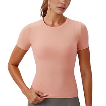 Women's Short Sleeve Performance Tee with Crew Neck and Slim Fit Stretch Fabric