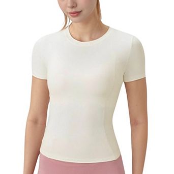 Women's Short Sleeve Performance Tee with Crew Neck and Slim Fit Stretch Fabric