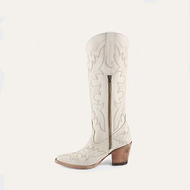 Samira Leather Cowgirl Boots - Chic Western Style & Comfort By Buck & Brana