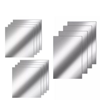 Self Adhesive Mirror Reflective Wall Sticker Film 12 pc