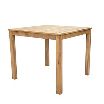 Sunnydaze Rodanthe Acacia Wood Outdoor Dining Table - Natural Oil Finish