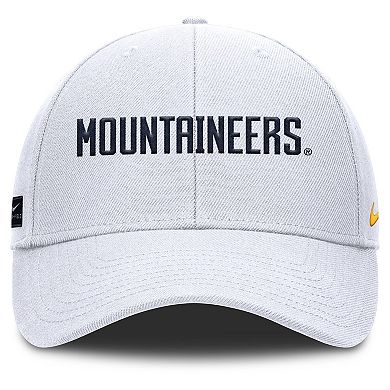 Men's Nike White West Virginia Mountaineers 2025 On-Field Rise Performance Adjustable Hat
