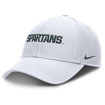 Men's Nike White Michigan State Spartans 2025 On-Field Rise Performance Adjustable Hat