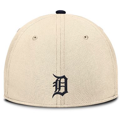 Men's Nike Natural/Navy Detroit Tigers Statement Rise Performance Flex Hat
