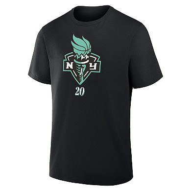 Men's Fanatics Sabrina Ionescu Black New York Liberty In The Paint Name & Number T-Shirt
