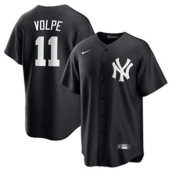 Men's Nike Anthony Volpe Black New York Yankees Fashion Replica Player Jersey