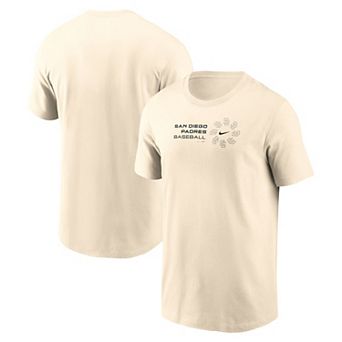 Men's Nike Natural San Diego Padres Pinwheel Lockup T-Shirt