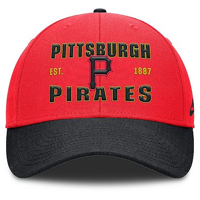 Men's Nike Crimson/Black Pittsburgh Pirates Neon 90s Rise Adjustable Hat