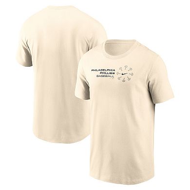 Men's Nike Natural Philadelphia Phillies Pinwheel Lockup T-Shirt