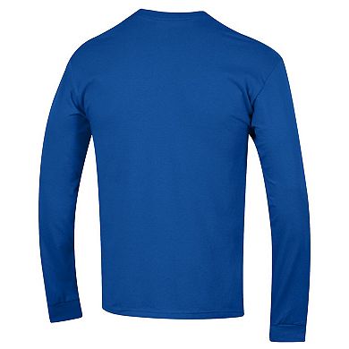 Men's Champion Royal Duke Blue Devils Arch Over Logo 2-Hit Long Sleeve T-Shirt