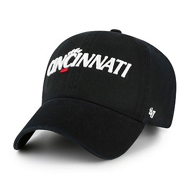Men's '47 Black Cincinnati Bearcats Clean Up Adjustable Hat